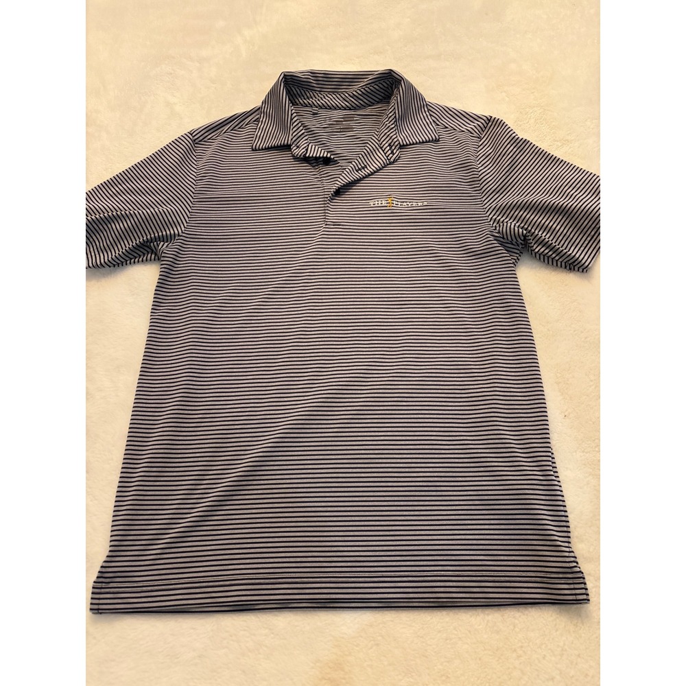 Under Armour Mens The Players Championship Golf Polo Shirt Navy Stripe Small